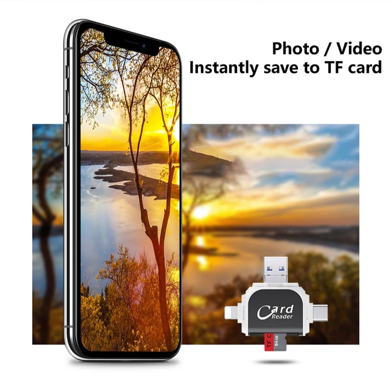 (š„Last Day Promotion - 50% off)Multi-Port 4 in1 Universal SD TF Card Reader