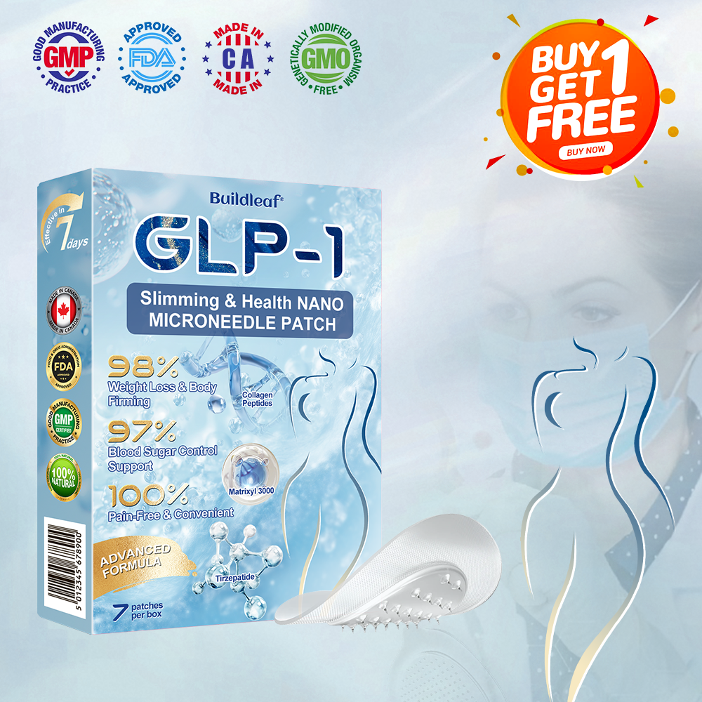 🏥Official Store | BuildLeaf® GLP-1 Nano-Microneedle Patch with Collagen & Matrixyl 3000 丨Obesity,Cardiovascular Diseas, Diabetes, Sleep Apnea, Joint Problems and More