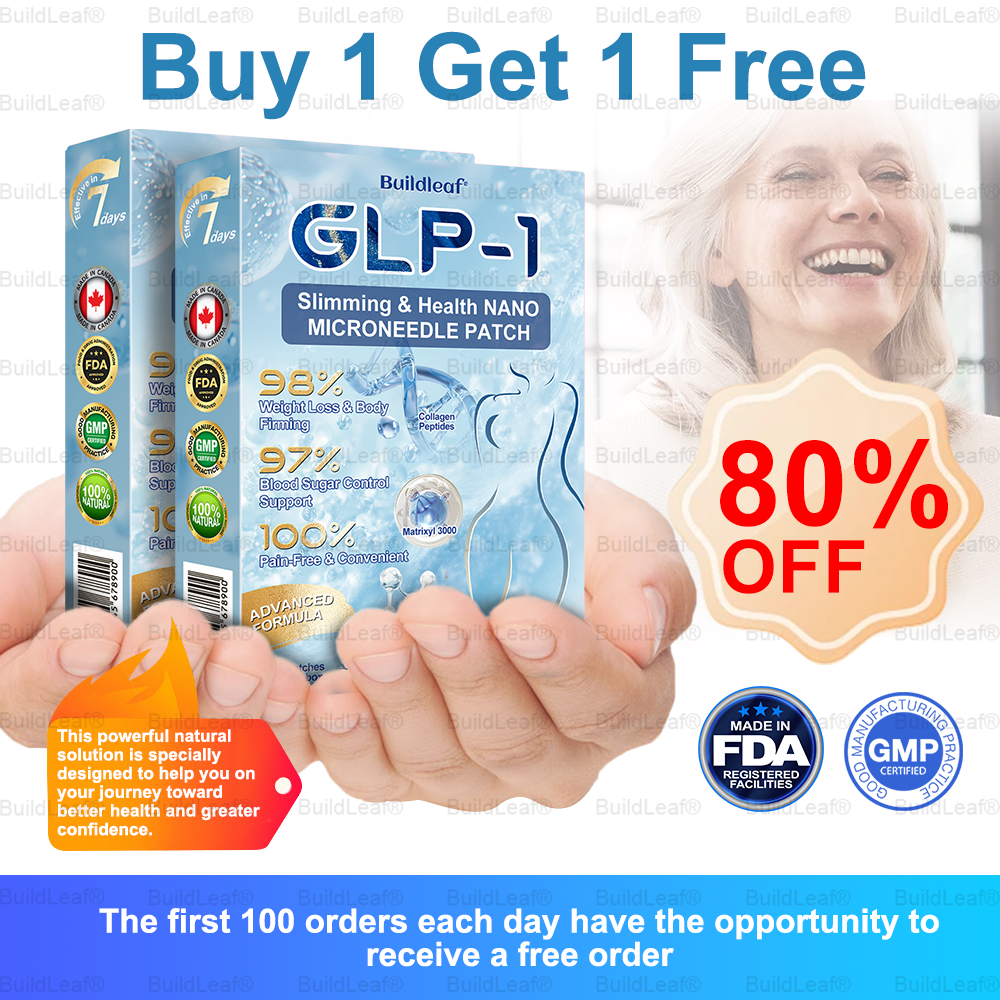 Clinically Proven| Official Store | Buildleaf® Tirzepatide Slimming & Health Nano Microneedle Patch with Collagen & Matrixyl 3000丨Targets Obesity, Loose Skin, High Blood Pressure, Diabetes, Fatty Liver, Joint Pain, Brain Fog, Low Energy and More