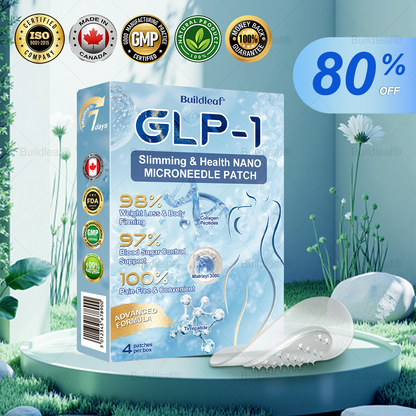 Clinically Proven| Official Store | Buildleaf® Tirzepatide Slimming & Health Nano Microneedle Patch with Collagen & Matrixyl 3000丨Targets Obesity, Loose Skin, High Blood Pressure, Diabetes, Fatty Liver, Joint Pain, Brain Fog, Low Energy and More