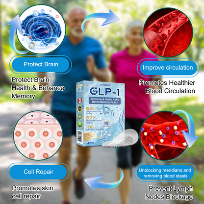 Clinically Proven| Official Store | Buildleaf® Tirzepatide Slimming & Health Nano Microneedle Patch with Collagen & Matrixyl 3000丨Targets Obesity, Loose Skin, High Blood Pressure, Diabetes, Fatty Liver, Joint Pain, Brain Fog, Low Energy and More