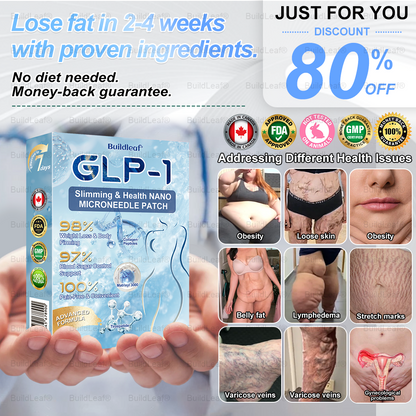 🏥Official Store | BuildLeaf® GLP-1 Nano-Microneedle Patch with Collagen & Matrixyl 3000 丨Obesity,Cardiovascular Diseas, Diabetes, Sleep Apnea, Joint Problems and More